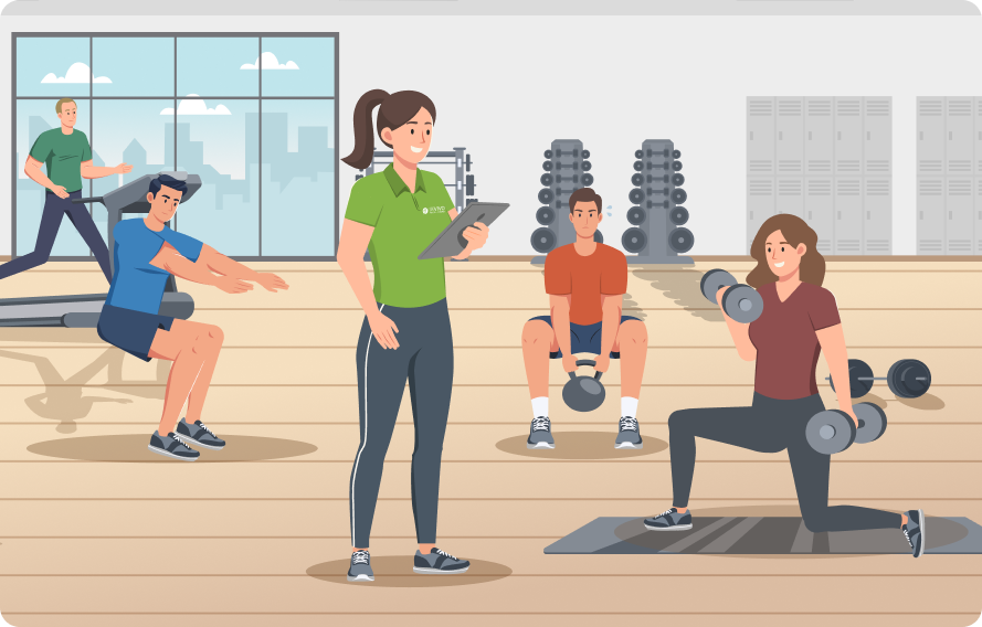 Trainingskurs am laufen